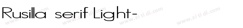 Rusilla serif Light字体转换